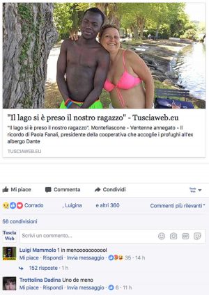 Facebook - I commenti alla notizia della morte di Morientes Diomande