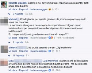 Facebook - I commenti alla notizia della morte di Morientes Diomande