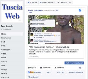 Facebook – I commenti a chi esultava per la morte di Morientes Diomande