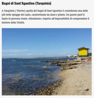 Tarquinia - Sant'Agostino tra le spiagge più belle del Lazio secondo il Corriere della sera