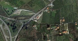 Viterbo - Il fontanile segnato con una freccia nera