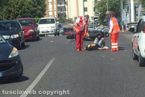 Viterbo - l'incidente in via Rossini