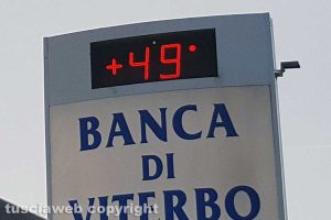 Viterbo - La colonnina di mercurio tocca 49 gradi