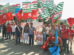 La protesta dei lavoratori Maico
