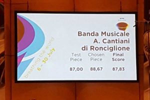 La banda di Ronciglione medaglia d'oro al World music contest