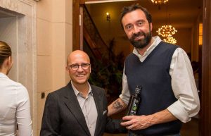 Berlino - Marco Tirelli con il cuoco Heinz Beck all'ambasciata italiana
