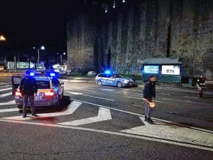 Viterbo - Polizia a piazzale Gramsci