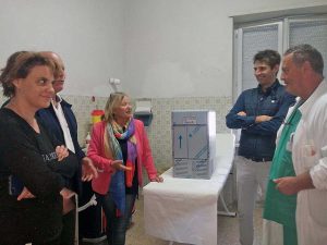 Donato macchinario per la crioterapia all'ospedale di Tarquinia