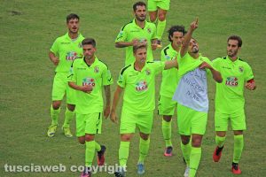 Sport - Calcio - Viterbese - L'esultanza di Jefferson