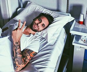 Viterbo - Alessio Bernabei all'ospedale di Belcolle - La foto pubblicata su Instagram