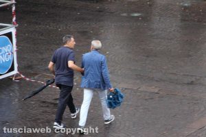 Giulio Marini e Giovanni Arena a piazza del Comune