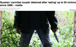 Coppia di cannibali - La notizia su Russia Today