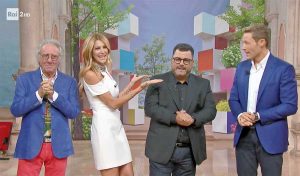 Gianni Mazza, Adriana Volpe, Sergio Friscia e Massimiliano Ossini, conduttori di Mezzogiorno in famiglia