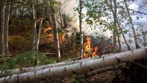 L'incendio alla Caldara