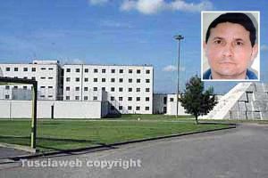 Viterbo - Il carcere di Mammagialla - Nel riquadro: Salvatore Madonia