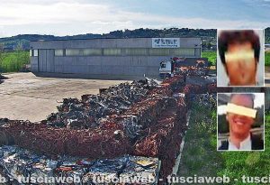 Operazione End of Waste sui rifiuti tossici - La Tmr - Nei riquadri: Roberto Mattaroccia e Nicolò Cioci