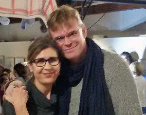 A destra, lo scrittore Luigi Dal Cin