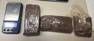 L'hashish sequestrato dai poliziotti della sezione Antidroga