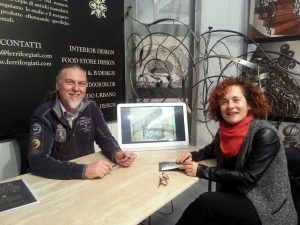 Luigia Melaragni con Marco Bracci, "Esclusivi Ferri Forgiati"
