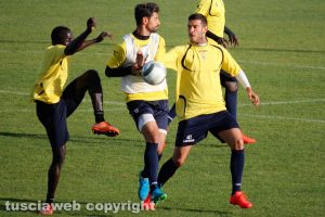 Sport - Calcio - Viterbese - Sanè, Jefferson e Sorbo durante l'allenamento di ieri