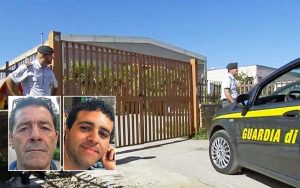 Tarquinia - La Guardia di finanza nell'azienda metalmeccanica - Nei riquadri: Antonino ed Emanuele Pietro Costa