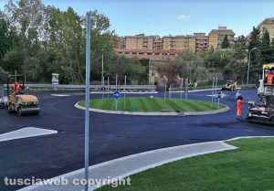 Viterbo - La rotatoria di via Genova