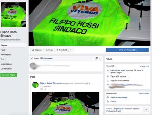 La pagina Facebook "Filippo Rossi sindaco"