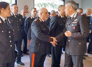 Il generale Andrea Rispoli, comandante della legione carabinieri, in visita alla compagnia di Montefiascone