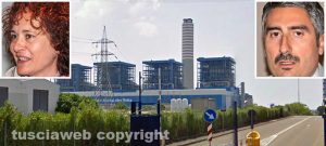 Montalto - La centrale Enel - Nei riquadri Luigia Melaragni (Cna) e Giuseppe Crea (Federlazio)