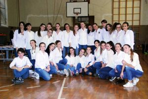 Viterbo - Liceo Buratti la festa di benvenuto - I ragazzi dei quinti