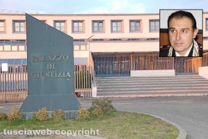 Viterbo - Tribunale - Nel riquadro Massimo Cuneo