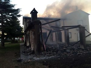 Viterbo - Il casale in fiamme
