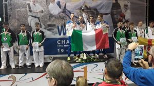 Sport - Vitorchiano - Emanuele Brunelli vince l'oro nel kumite a squadre
