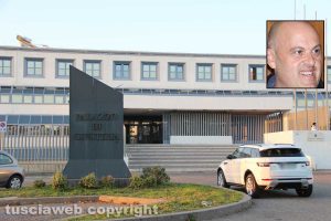 Il tribunale di Viterbo - Nel riquadro: Paolo Gianlorenzo