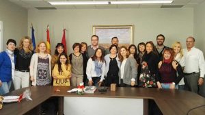 Acquapendente - Alcuni alunni dell'istituto Leonardo Da Vinci