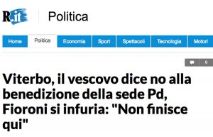 Giuseppe Fioroni si infuria con il vescovo di Viterbo - La notizia su Repubblica