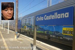 Il treno di Matteo Renzi a Civita Castellana - Nel riquadro: Anna Chiara Nobili