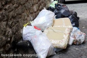Viterbo - Rifiuti lungo via della Parrocchia