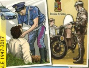 Il francobollo dedicato alla polizia stradale