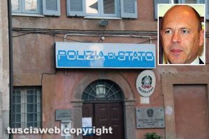 Tarquinia - Il commissariato di polizia - Nel riquadro Fabio Zampaglione