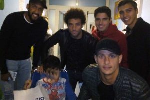 Sport - Calcio - I giocatori della Lazio in visita a Belcolle