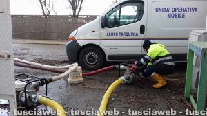 Maltempo - Allagamenti a Tarquinia - Intervento dell'Aeopc