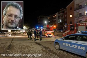 Viterbo - Via Santa Lucia - Si ipotizza il duplice omicidio - Nel riquadro Ermanno Fieno