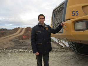 Fabio Belli al cantiere della Trasversale