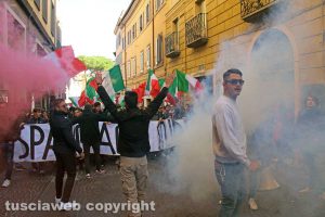 Viterbo - Francesco Chiricozzi durante una manifestazione studentesca
