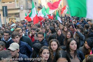 Viterbo - Manifestazione studenti di destra