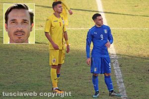 Sport - Calcio - Il match tra le under 18 di Italia e Romania - Nel riquadro: Daniele Franceschini