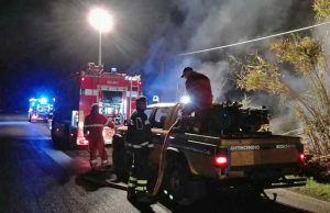 Incendio sulla Tarquiniese