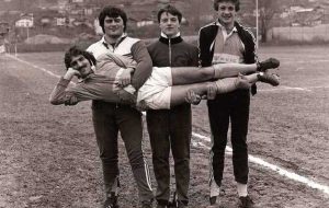Uno scatto del calendario degli Old rugby