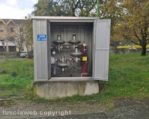 Viterbo - Cabina metano in via Pian di Quercia